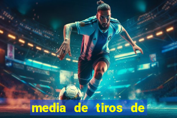 media de tiros de meta por jogo